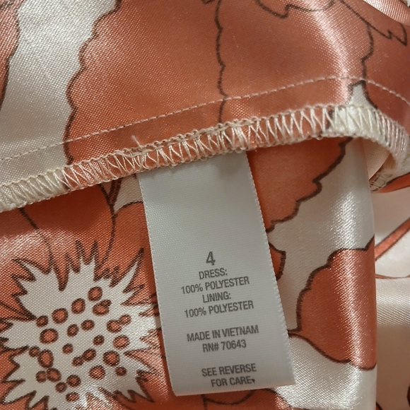 Dressbarn Floral Satin-Look Fit & Flare Dress – Size 4 - Picture 7 of 16